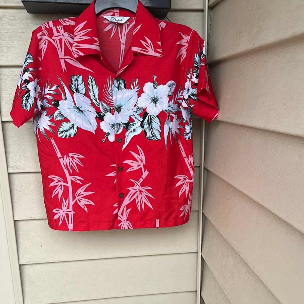 Alvish Red and White Floral Shirt
